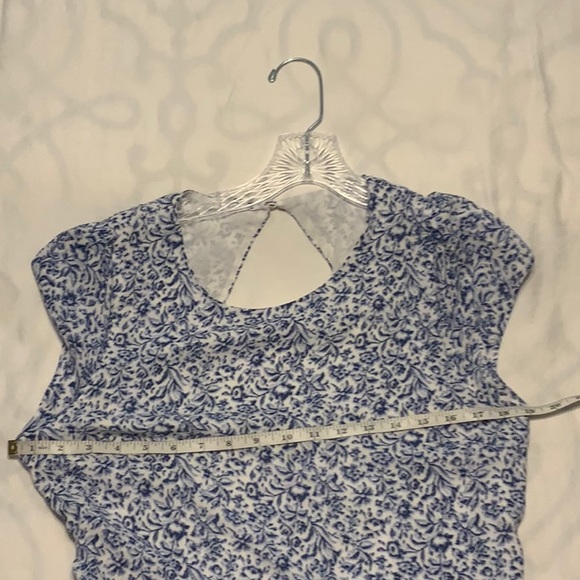 Banana Republic ECOVERO Blue Floral Midi Dress - Picture 7 of 9